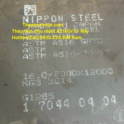 Thép Tấm A516Gr/70 16ly  chịu nhiệt , Tấm  A516Gr/70 16ly chịu nhiệt .